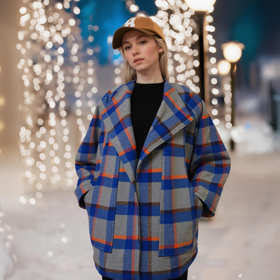 Women's Wool Blended Oversized Coat - shopatkonus