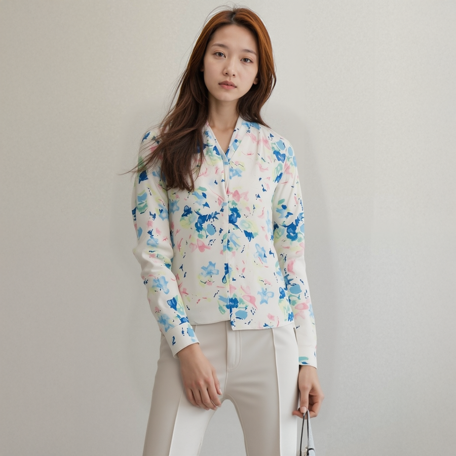 Women's Floral Printed Shirt In Dreamy Floral - shopatkonus