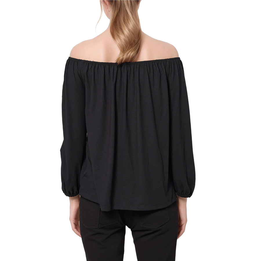 Women's Knit Split Sleeve Off Shoulder Top - shopatkonus
