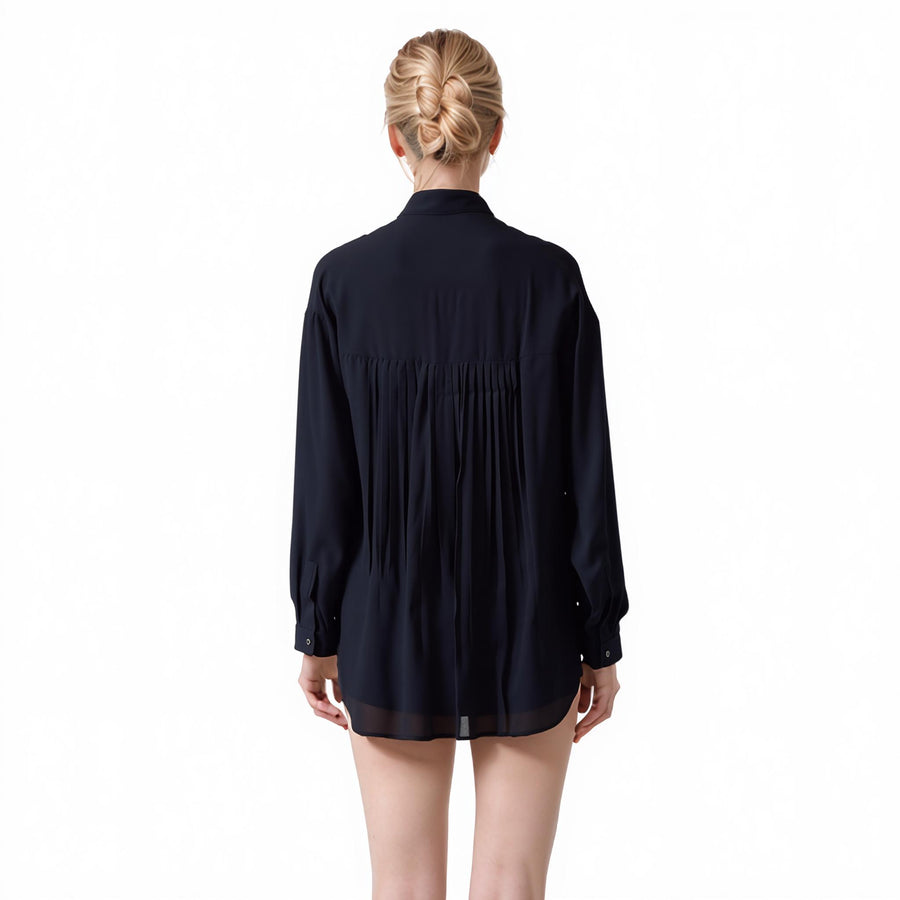 Women's Hi Lo Button Up Shirt Blouse - shopatkonus