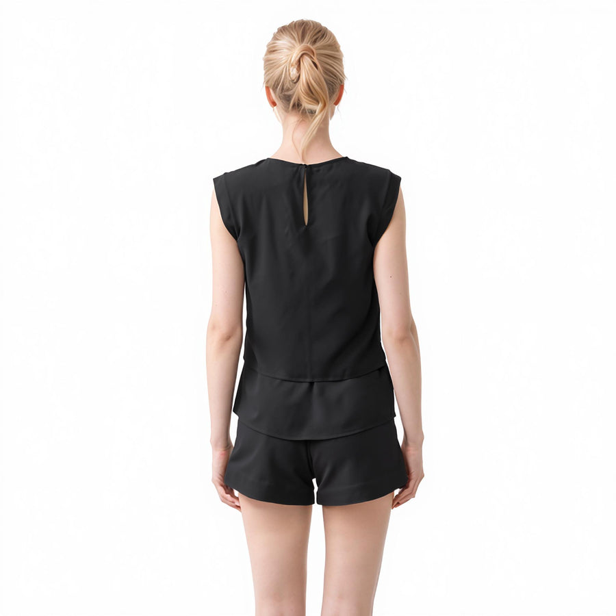 Women's Sleeveless Rivet Trim Top - shopatkonus