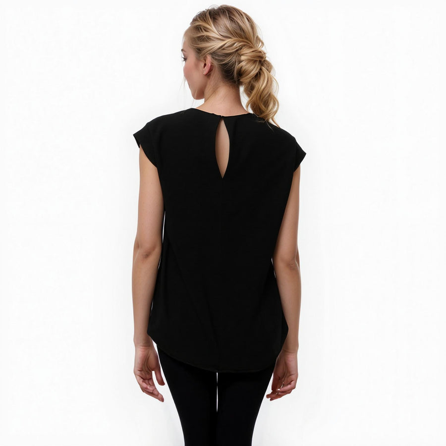 Ro & De Women's Snake Skin Print Cap Sleeve Top - shopatkonus