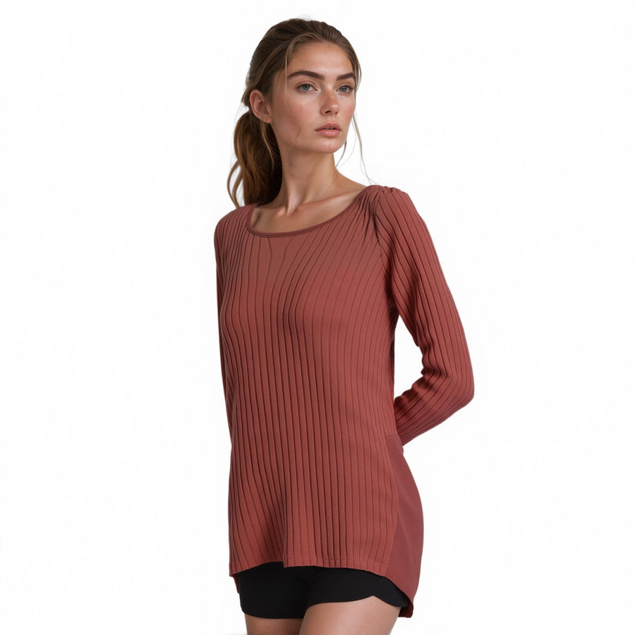 Ro & De Women's Ribbed Cutout Back Tunic - shopatkonus