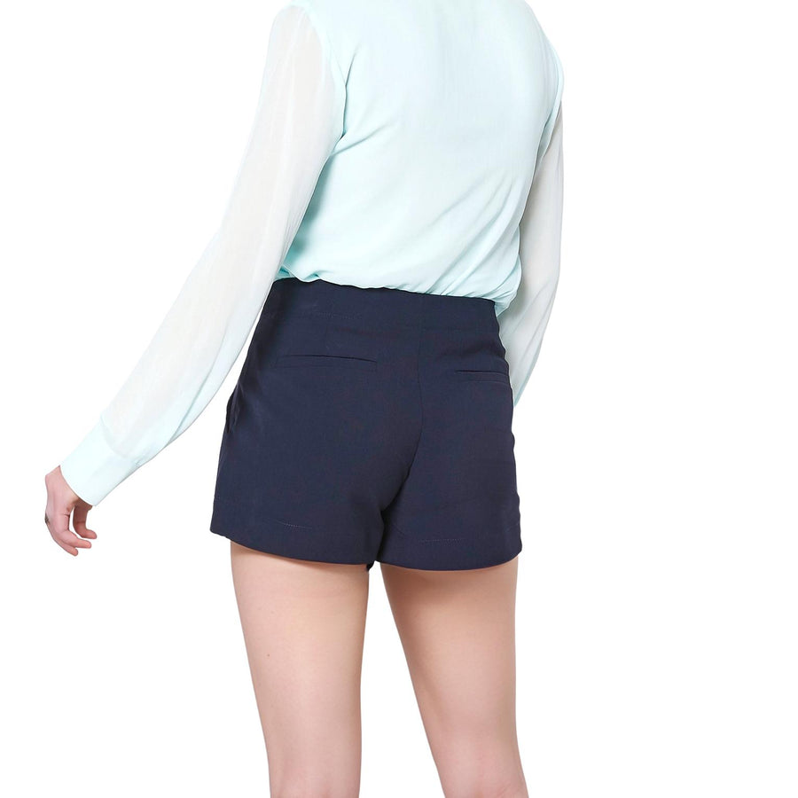 Women's Gabardine Mid Rise Shorts - shopatkonus