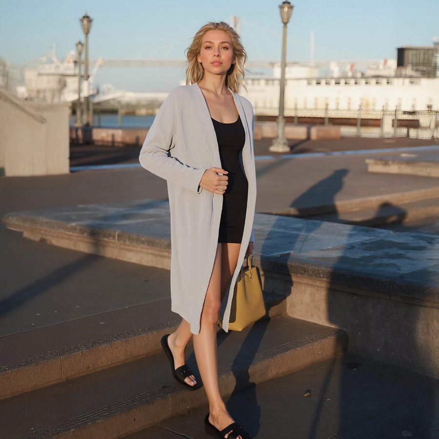 Women's Long Duster Cardigan - shopatkonus