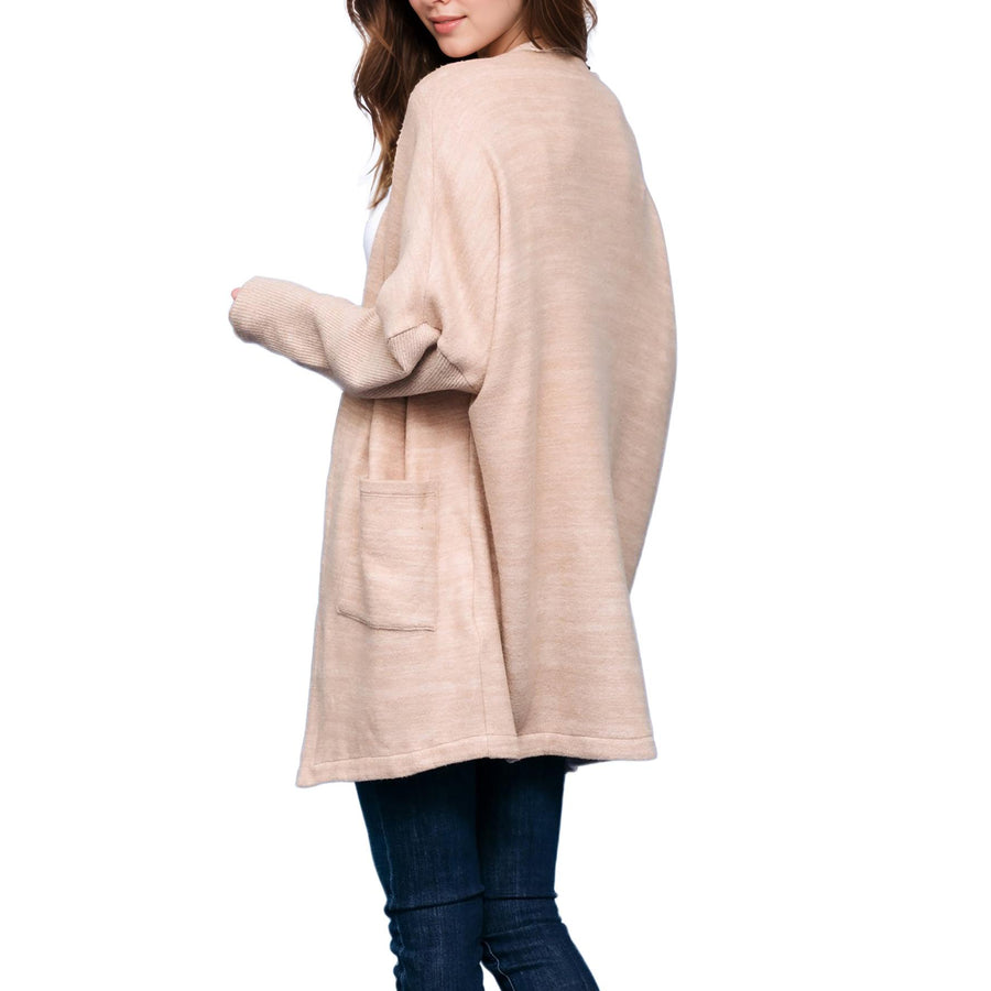 Women's Basic Cardigan In Camel - shopatkonus