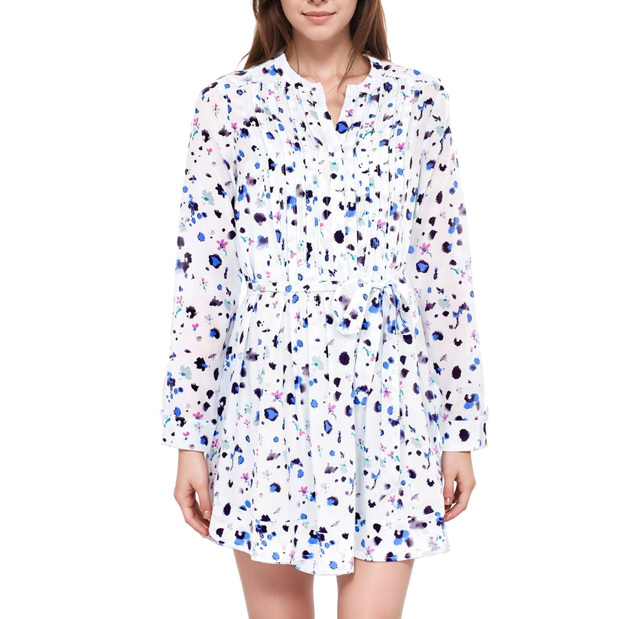 Women's 100% Silk Pleated Dress - shopatkonus