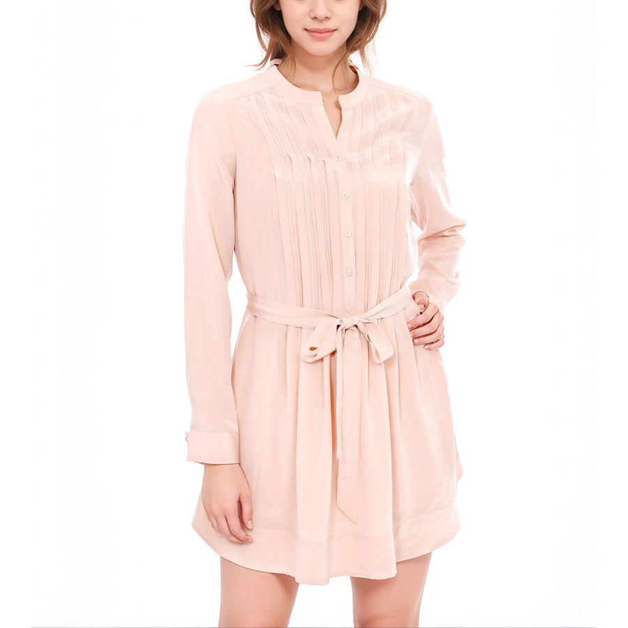 Women's 100% Silk Pleated Dress - shopatkonus