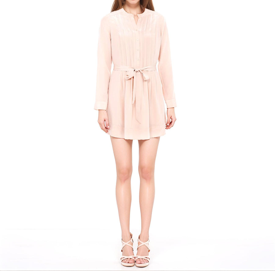 Women's 100% Silk Pleated Dress - shopatkonus