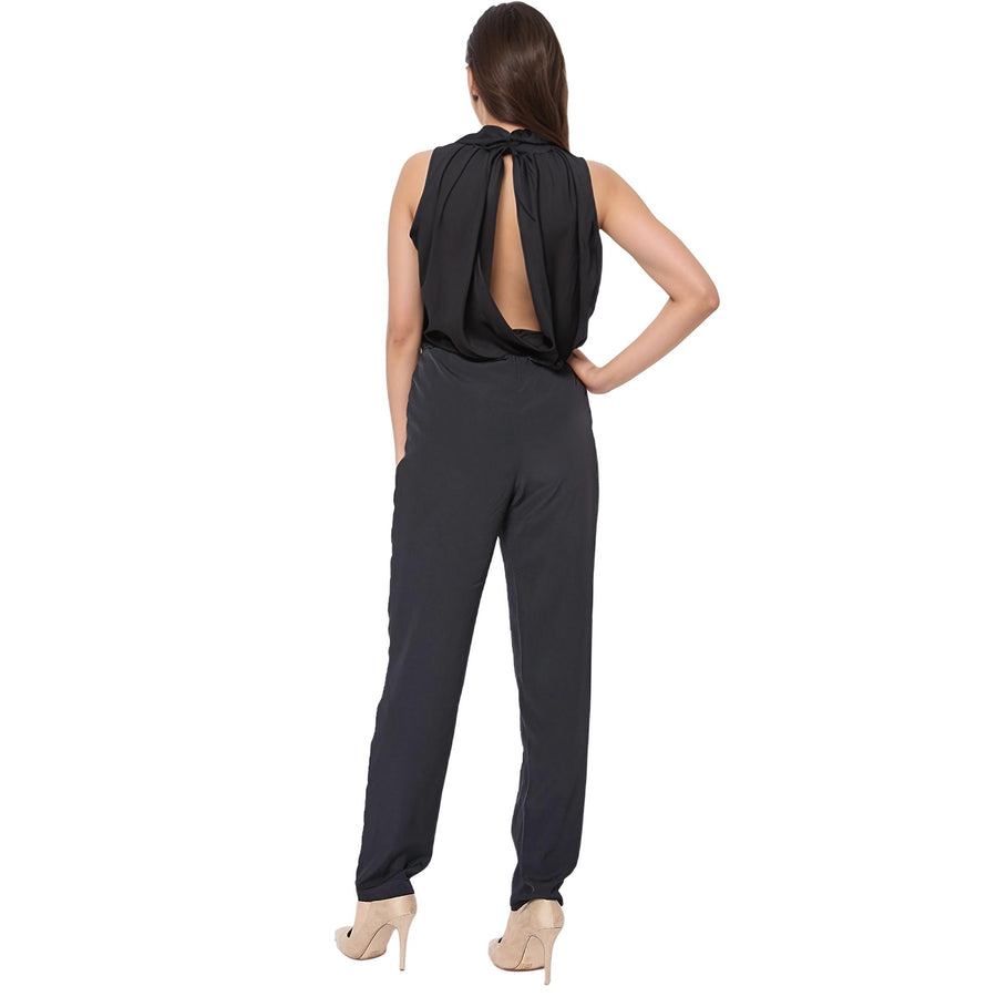 Women's Light Formal Sleeveless V-Neck Jumpsuit - shopatkonus