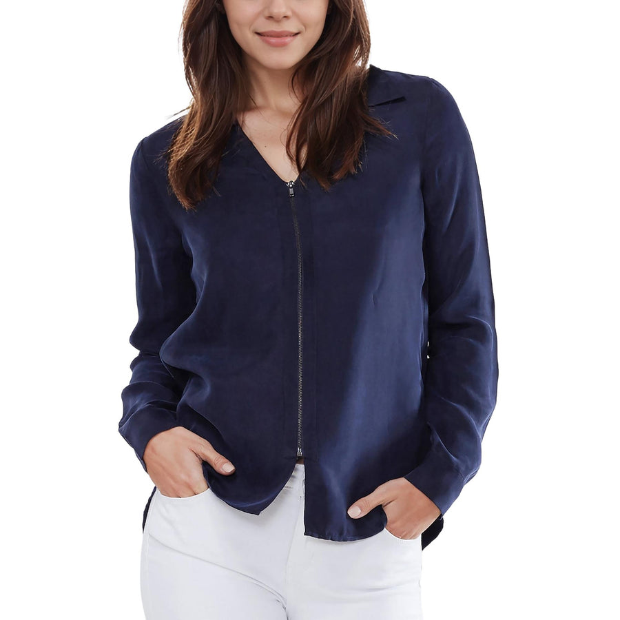 Women's Zip Up Shirt Blouse - shopatkonus