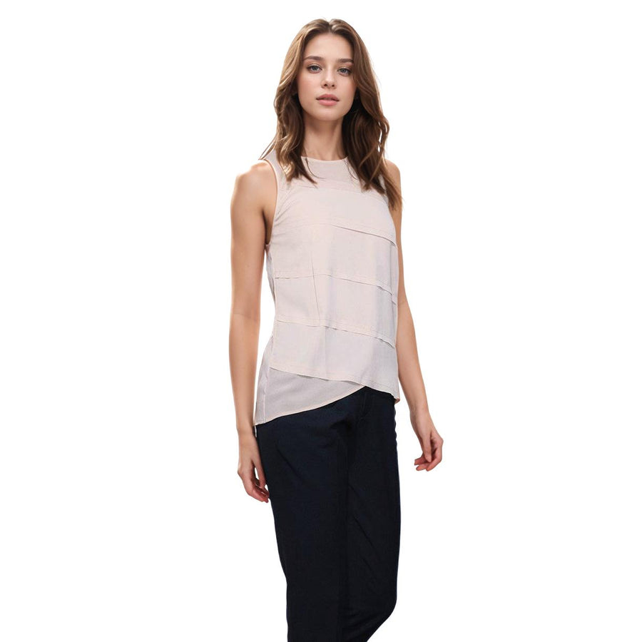 Women's Sleeveless Layered Blouse - shopatkonus