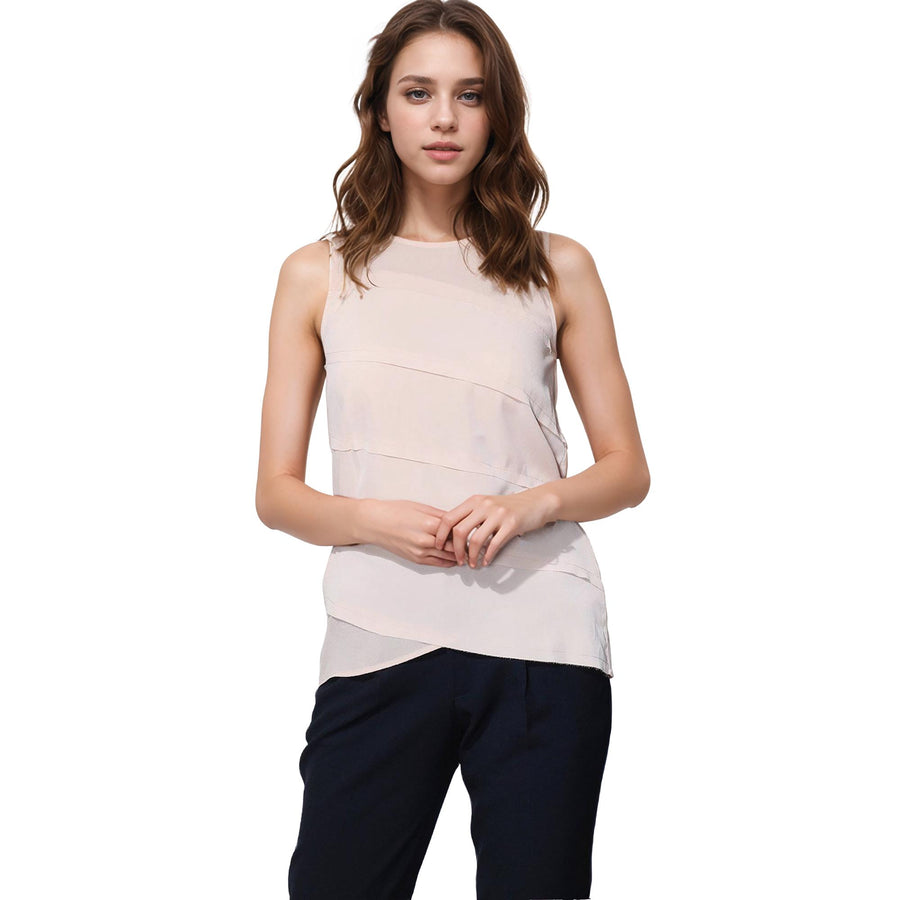 Women's Sleeveless Layered Blouse - shopatkonus