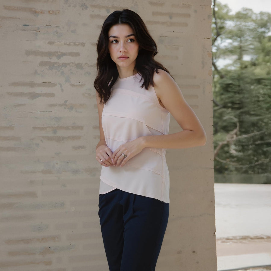 Women's Sleeveless Layered Blouse - shopatkonus