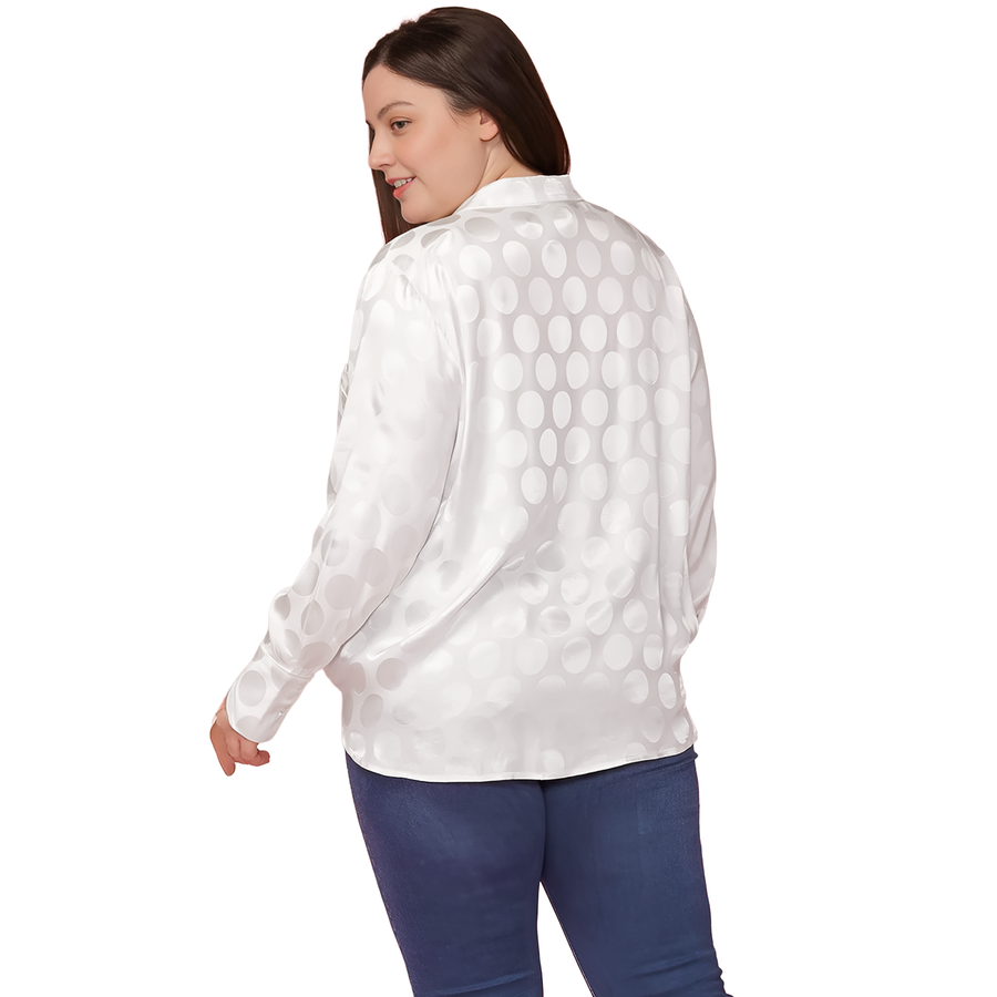 Pleione Plus Size Women's V-neck Surplice Front Pajama Blouse - shopatkonus