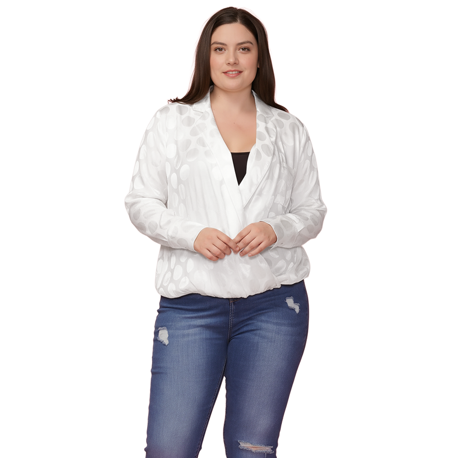 Pleione Plus Size Women's V-neck Surplice Front Pajama Blouse - shopatkonus