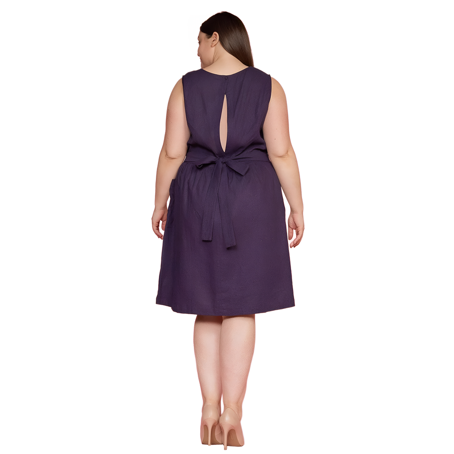 Pleione Plus Women's Sleeveless Pocketed Midi Dress - shopatkonus