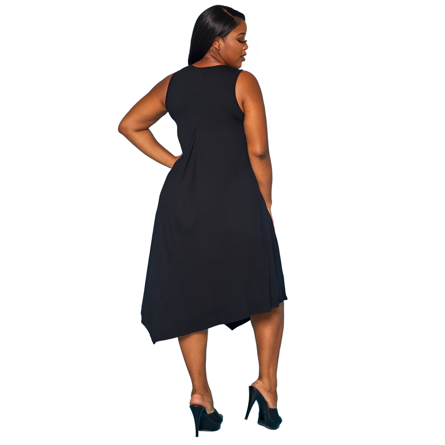 Plus Size Women's Basic Sleeveless Reverie Dress - shopatkonus