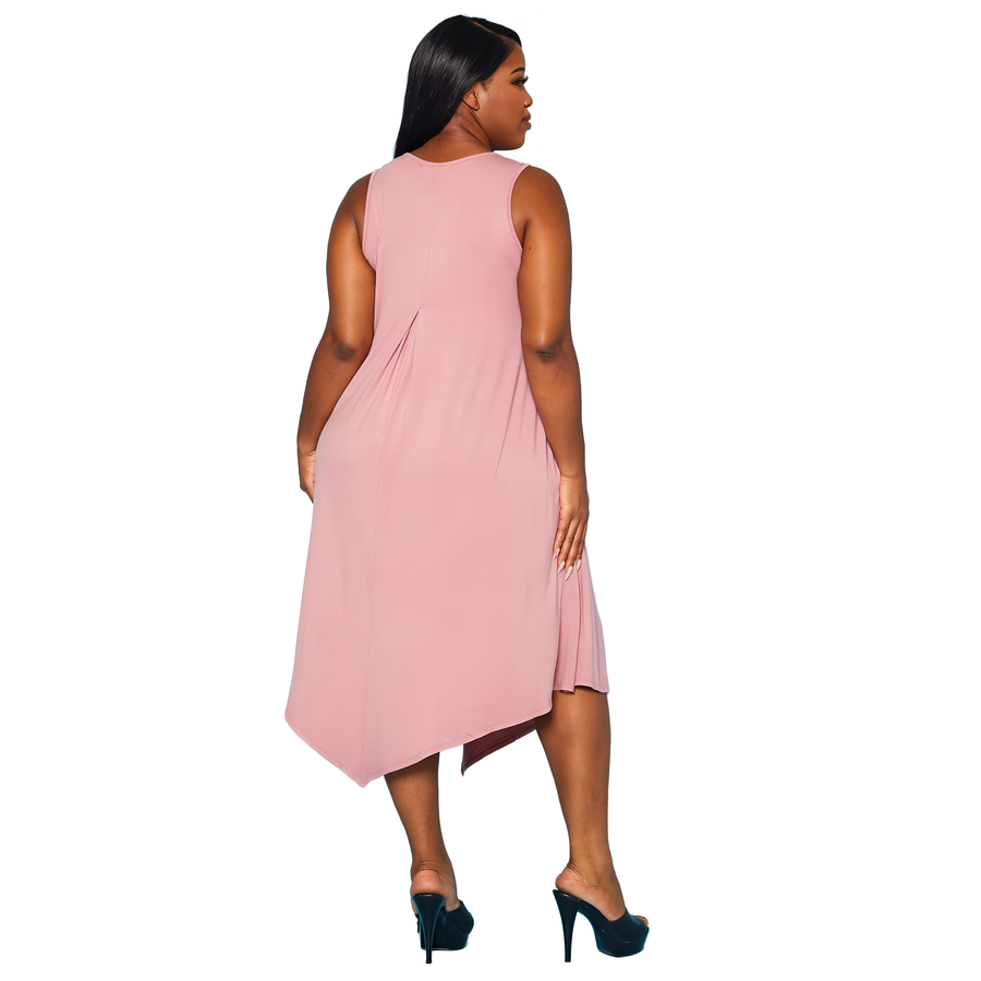 Plus Size Women's Basic Sleeveless Reverie Dress - shopatkonus