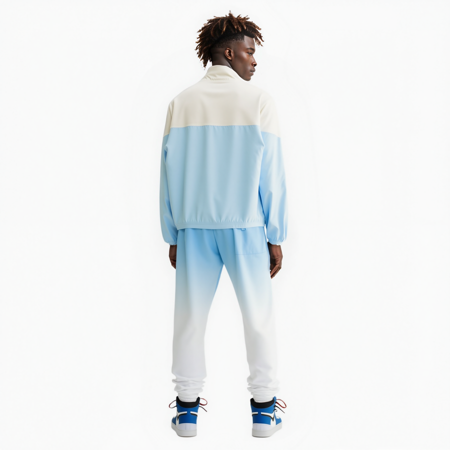 Blank State Men's Retro Swishy Track Jacket in Sky Blue - shopatkonus