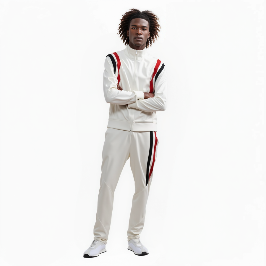 Blank State Men's Track Jacket in White - shopatkonus