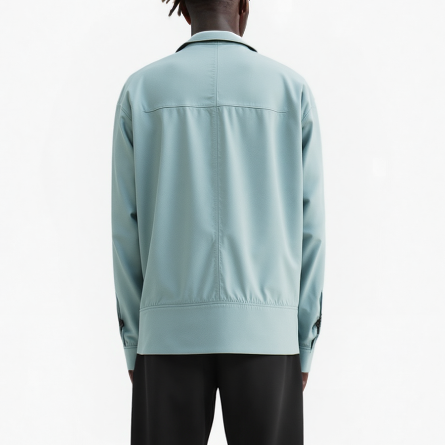 Konus Men's Bellow Flap Pockets jacket in Teal - shopatkonus