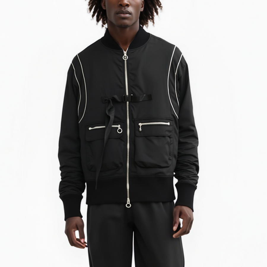 Konus Men's Oversize Bomber Jacket in Black - shopatkonus