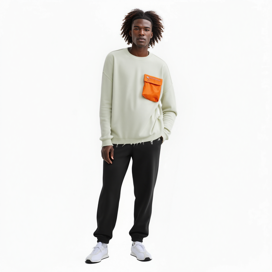 Konus Men's Oversize Sweater in Green - shopatkonus