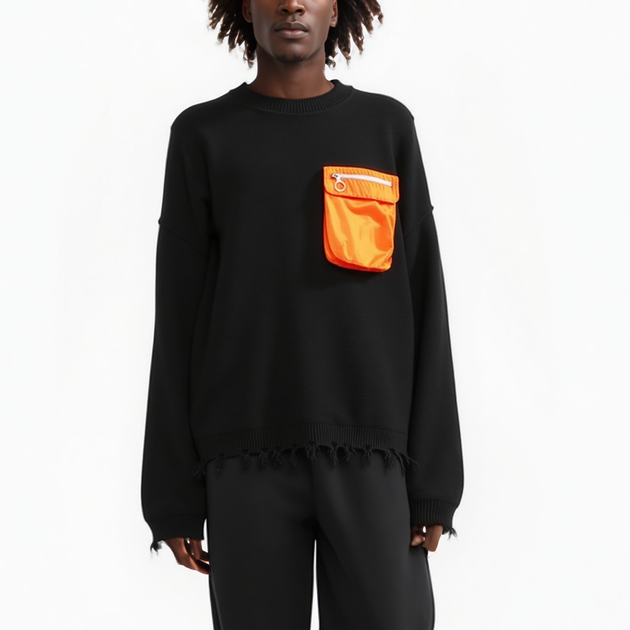 Konus Men's Oversize Sweater in Black - shopatkonus