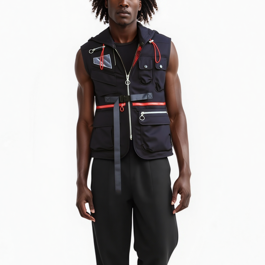 Konus Men's Utility Fashion Vest in Black - shopatkonus