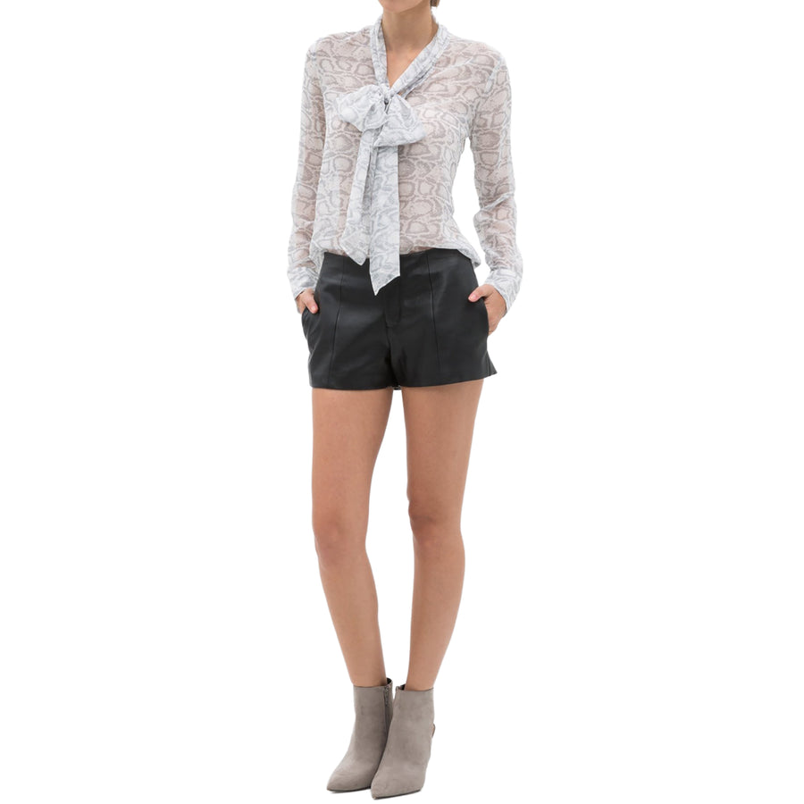 Tie Neck Sheer Blouse - shopatkonus