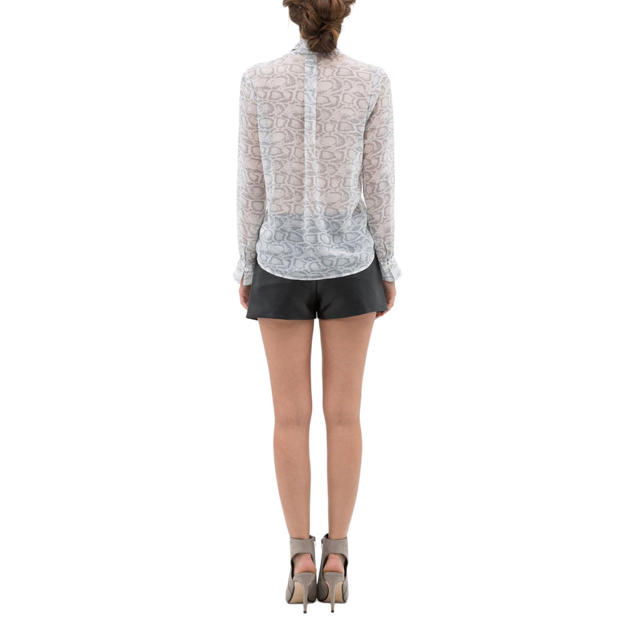 Tie Neck Sheer Blouse - shopatkonus