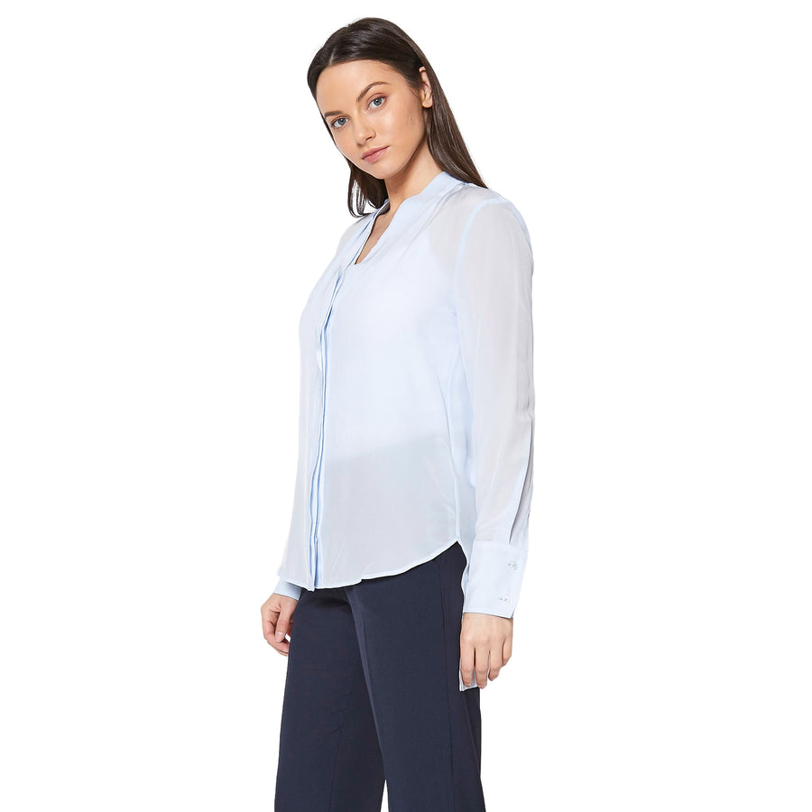 CLOSEOUT Women's Sheer Placket Hi Lo Blouse - shopatkonus