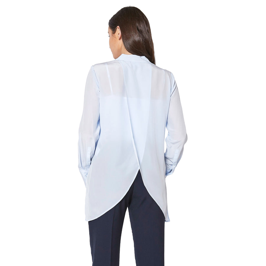 CLOSEOUT Women's Sheer Placket Hi Lo Blouse - shopatkonus