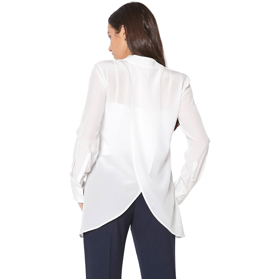 CLOSEOUT Women's Sheer Placket Hi Lo Blouse - shopatkonus