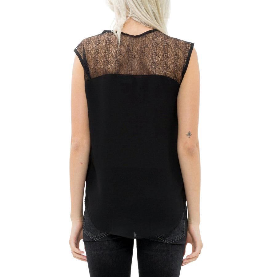 Ro & De Women's Sleeveless Sheer Lace Top - shopatkonus