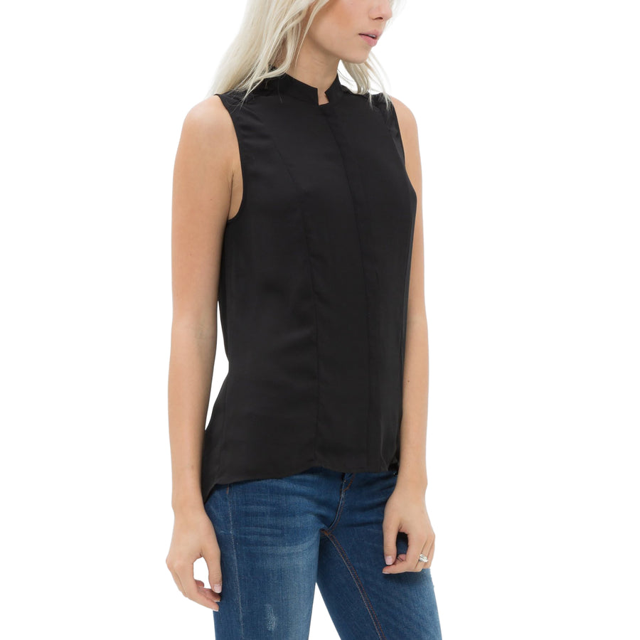 Women's Stand Collar Sleeveless Blouse - shopatkonus