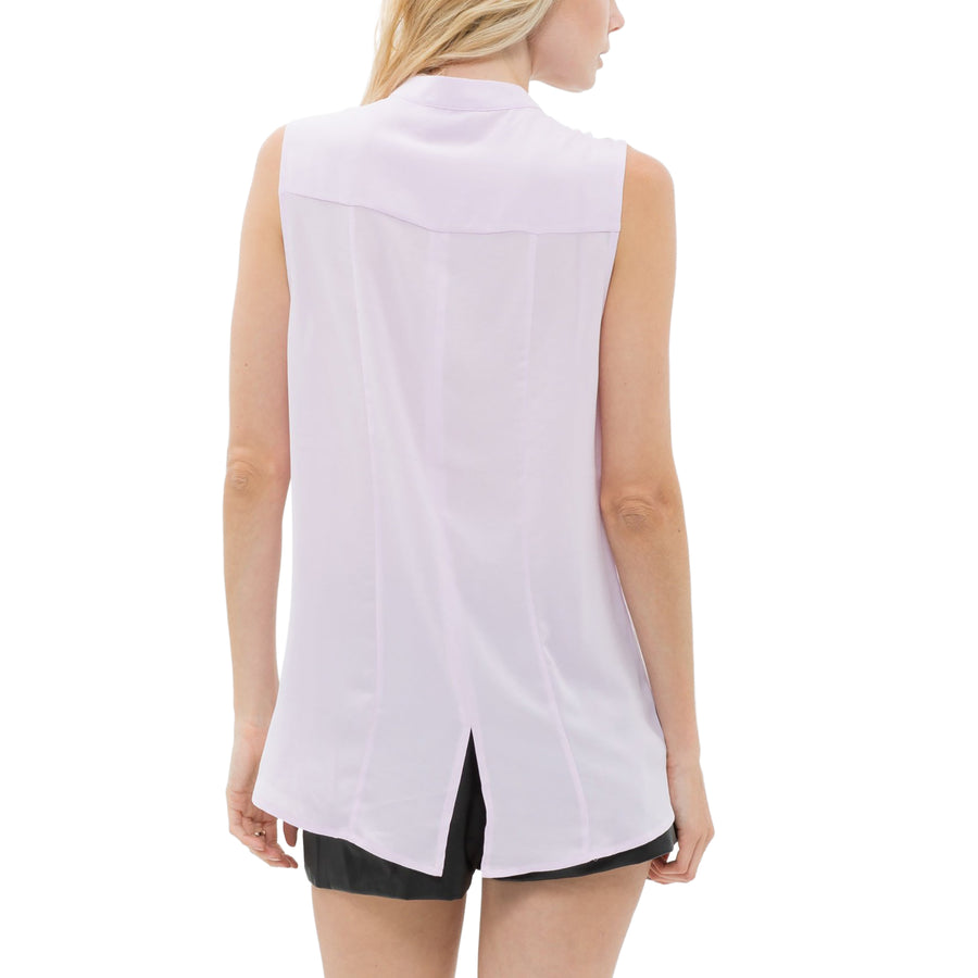 Women's Stand Collar Sleeveless Blouse - shopatkonus
