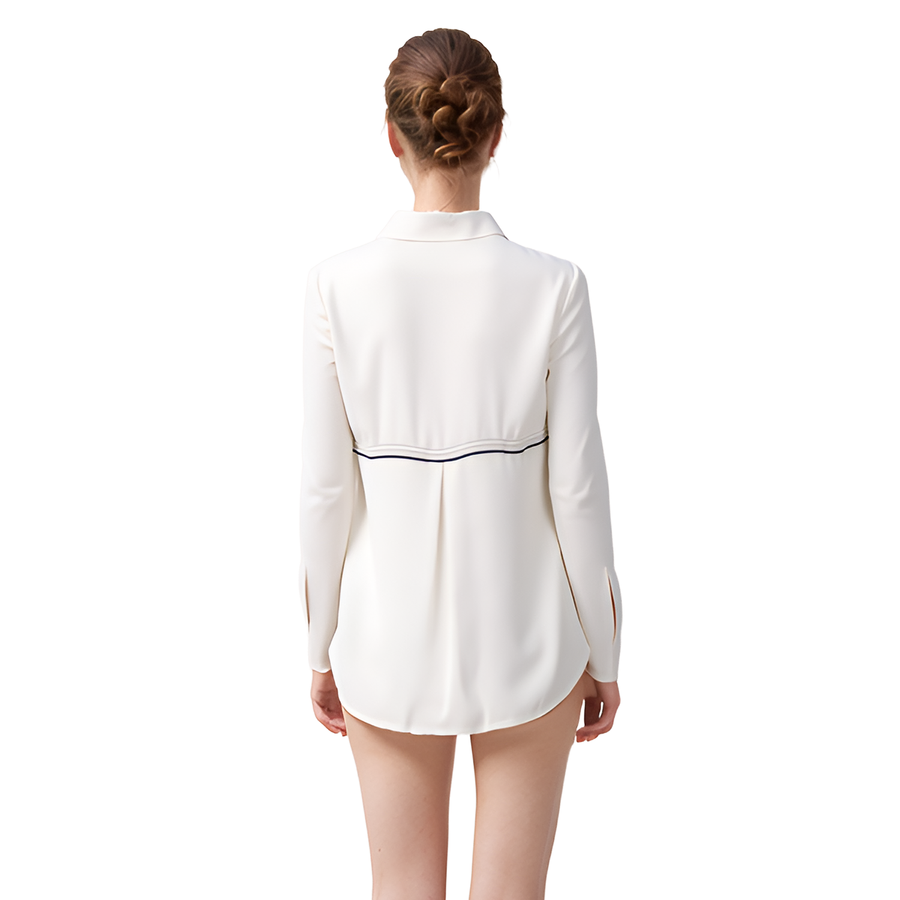 CLOSEOUT Women's Detailed Woven Shirt In Cream