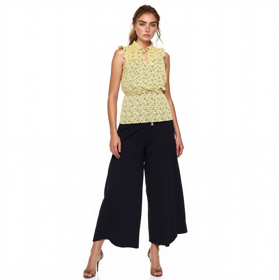 Pleione Women's Tassel Drawstring Palazzo Pants