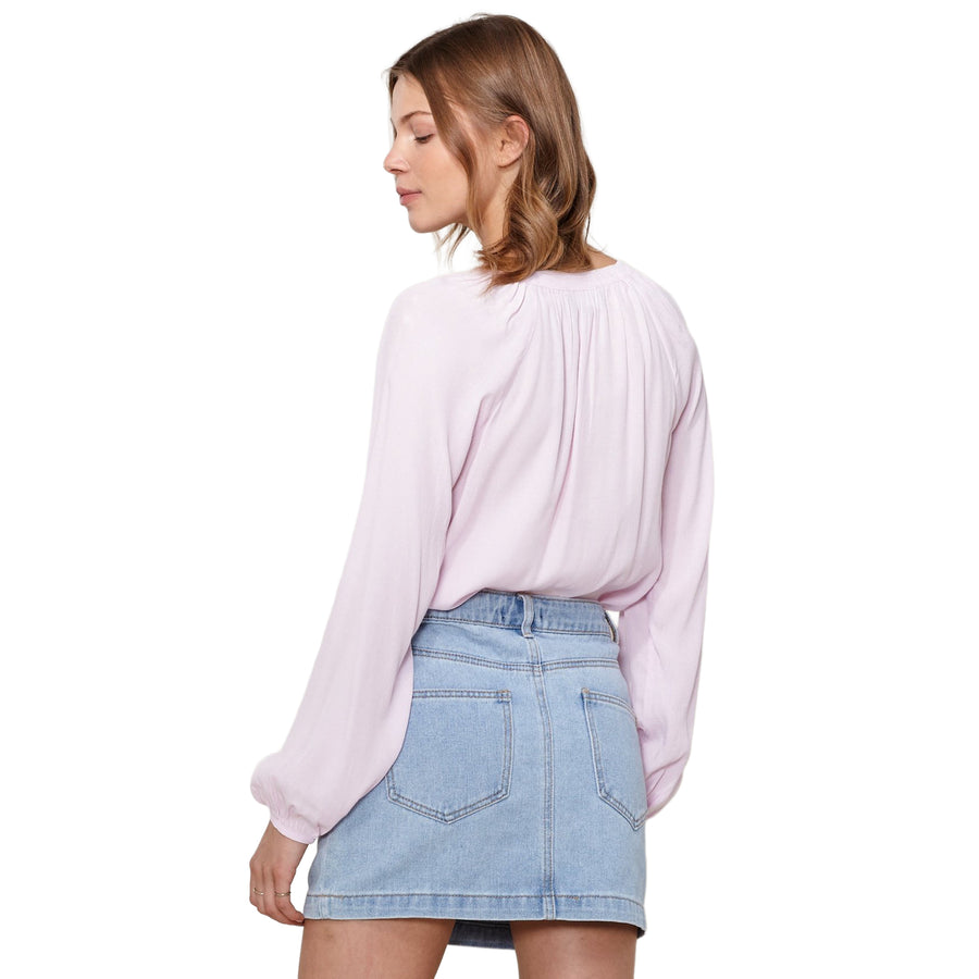 Ro & De Women's Lace Up Blouse - shopatkonus