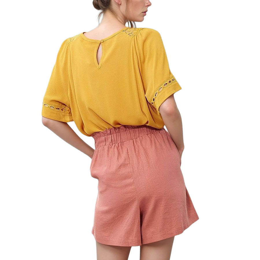 Pleione Women's High-Waist Shorts With Pockets