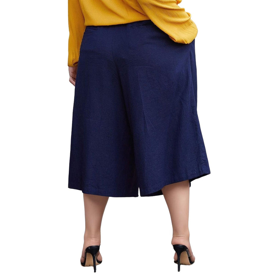 UPDATED - Pleione Plus Women's Pleated Wide Leg Capris