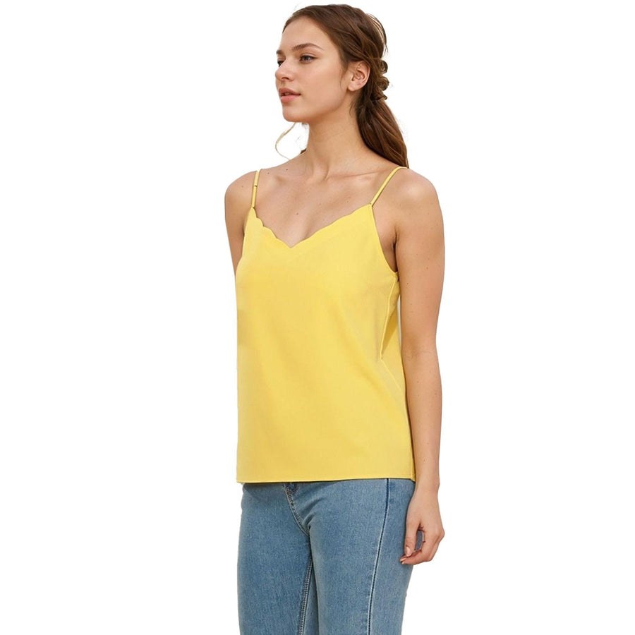 Pleione Women's Petal Edge Cami Blouse