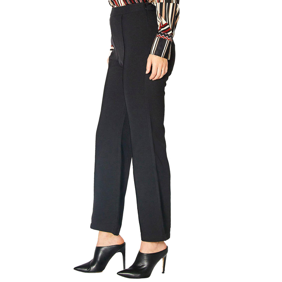 Pleione Women's High Waist Flared Pants in Black