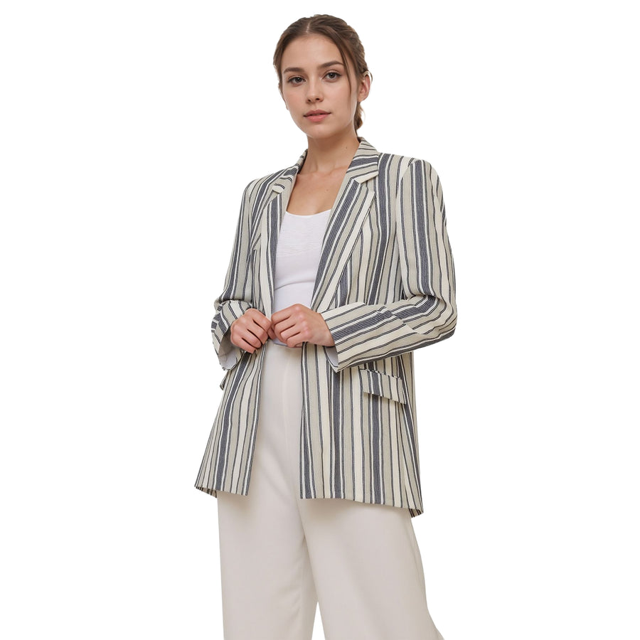 Women's Stripe Blazer in Blue White