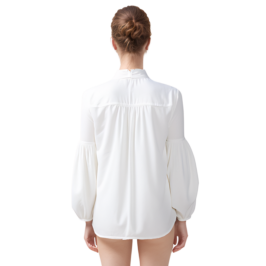 Women's Neck Tie Woven Top