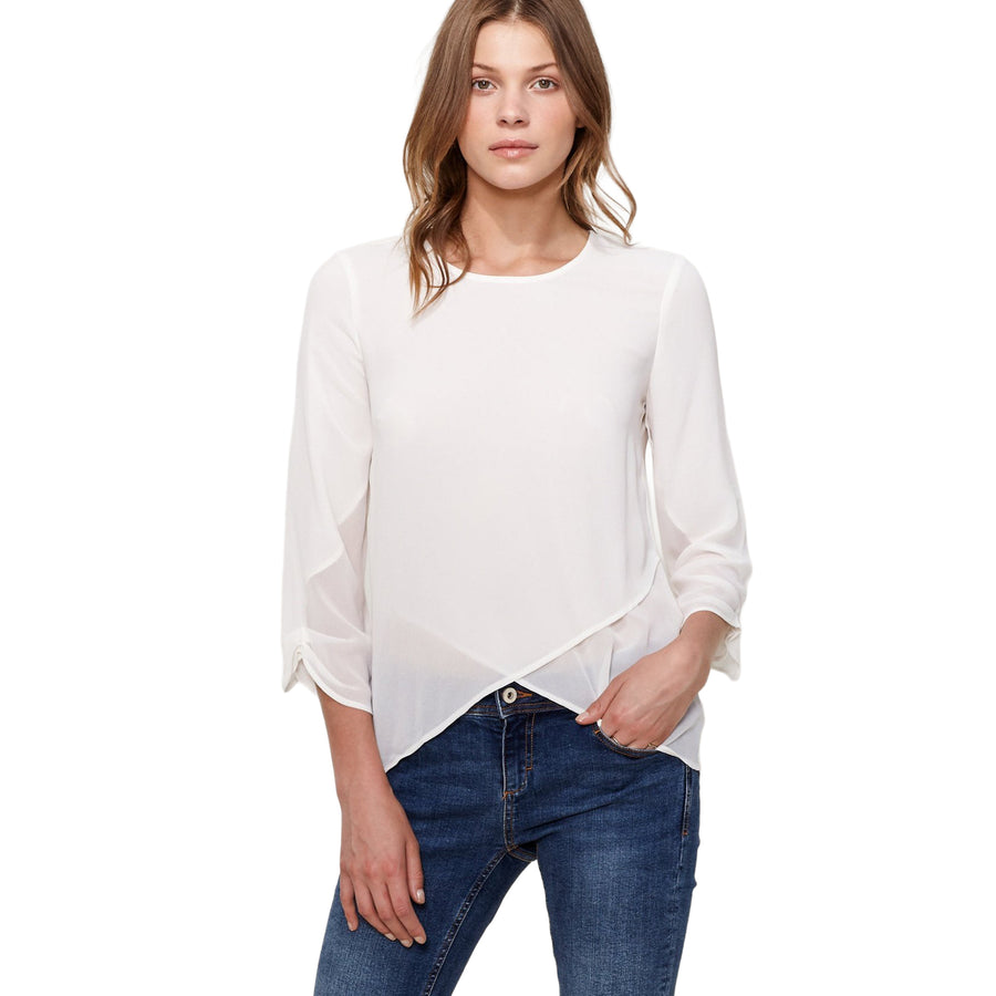 Ro & De Women's Cross Hem Blouse - shopatkonus