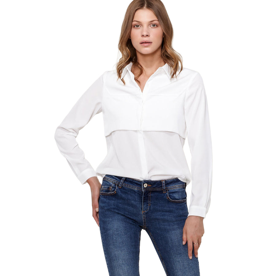 Ro & De Basic Button Down Blouse - shopatkonus