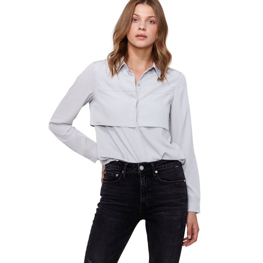 Ro & De Basic Button Down Blouse - shopatkonus